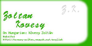 zoltan kovesy business card